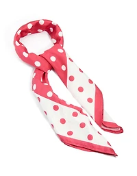 Red & White Dotted Fabric Scarf