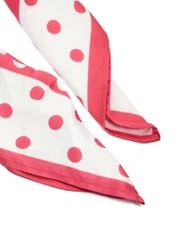Red & White Dotted Fabric Scarf