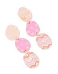 Boucles d’oreilles en forme d’œuf de Pâques en or