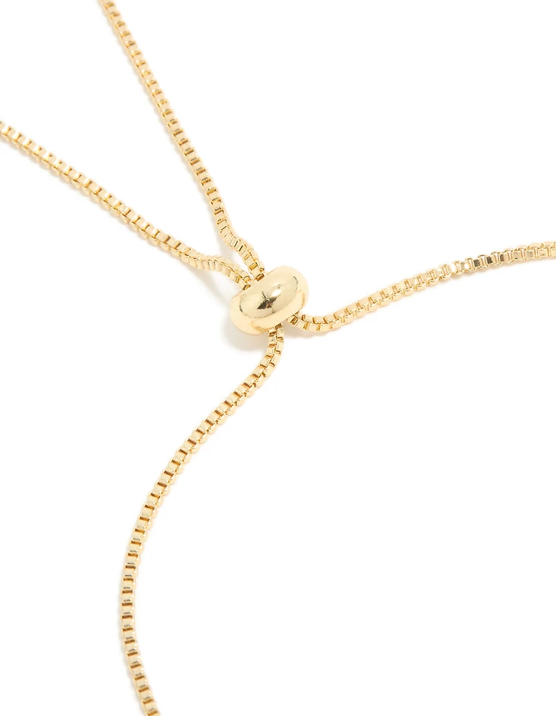 Bracelet à bascule en étoiles cubiques en zircone plaqué or