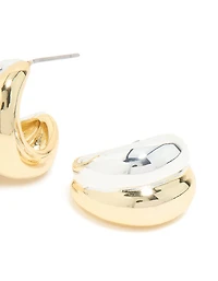 Boucles d’oreilles en forme de studs en métal mixte plaqué