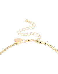 Mixed Metal Plated Large Molten Heart Pendant Necklace