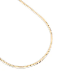 Mixed Metal Plated Thin Snake Chain Layered Necklace