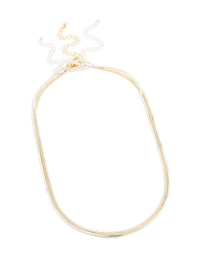 Mixed Metal Plated Thin Snake Chain Layered Necklace