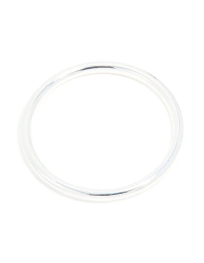 Silver Smooth Thick Bangle