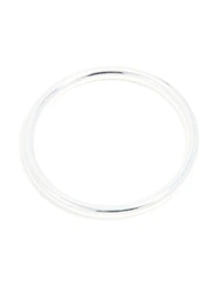 Silver Smooth Thick Bangle