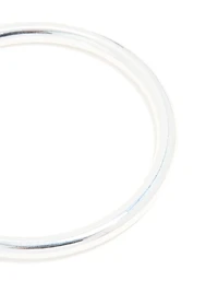 Silver Smooth Thick Bangle