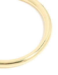 Gold Smooth Thick Bangle