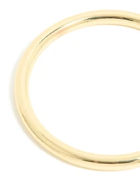 Gold Smooth Thick Bangle