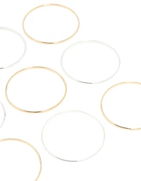 Bracelets fins plaqués de métal mixte pack 12