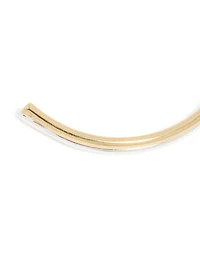 Mixed Metal Plated Thin Wire Knotted Wrist Cuff