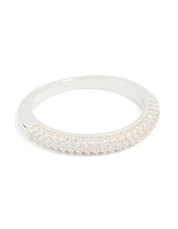Mixed Metal Plated Cubic Zirconia Thin Rings 4-Pack