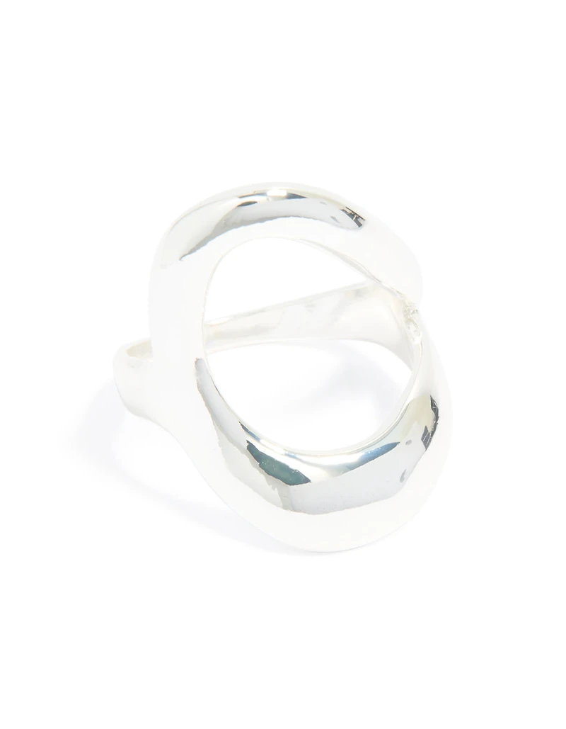 Silver Plated Open Triangle Ring