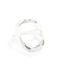 Silver Plated Open Triangle Ring