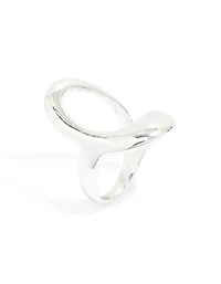 Silver Plated Open Triangle Ring