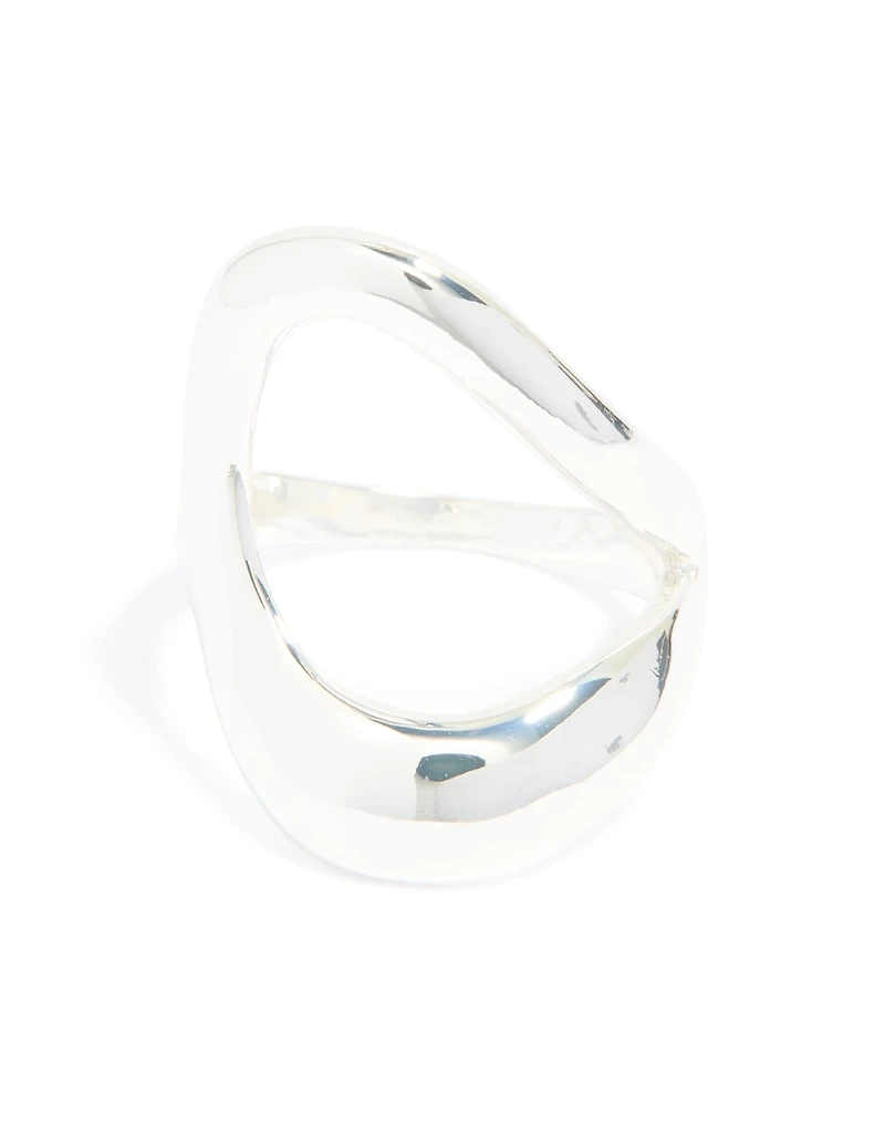 Silver Plated Open Triangle Ring
