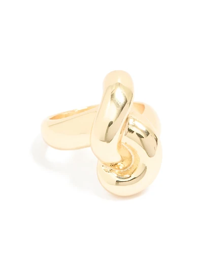 Gold Plated Large Knot Ring