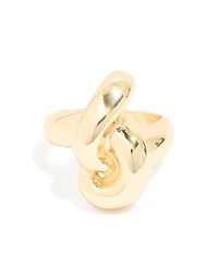 Gold Plated Large Knot Ring