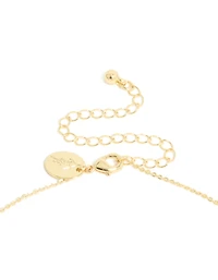 Collier circulaire lié en zircone cubique plaqué or