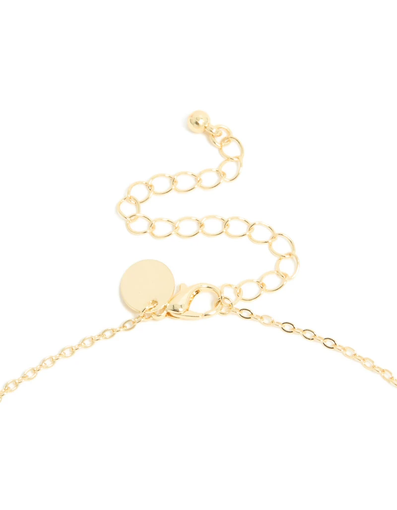 Gold Plated Multicoloured Cubic Zirconia Ovals Necklace