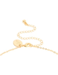 Collier délicat en zircone cubique plaqué or