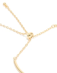 Bracelet à bascule en zircone en zircone cubique plaqué or