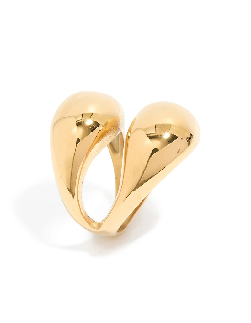 Waterproof Gold Plated Stainless Steel Open Orb Ring