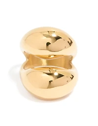 Waterproof Gold Plated Stainless Steel Open Orb Ring
