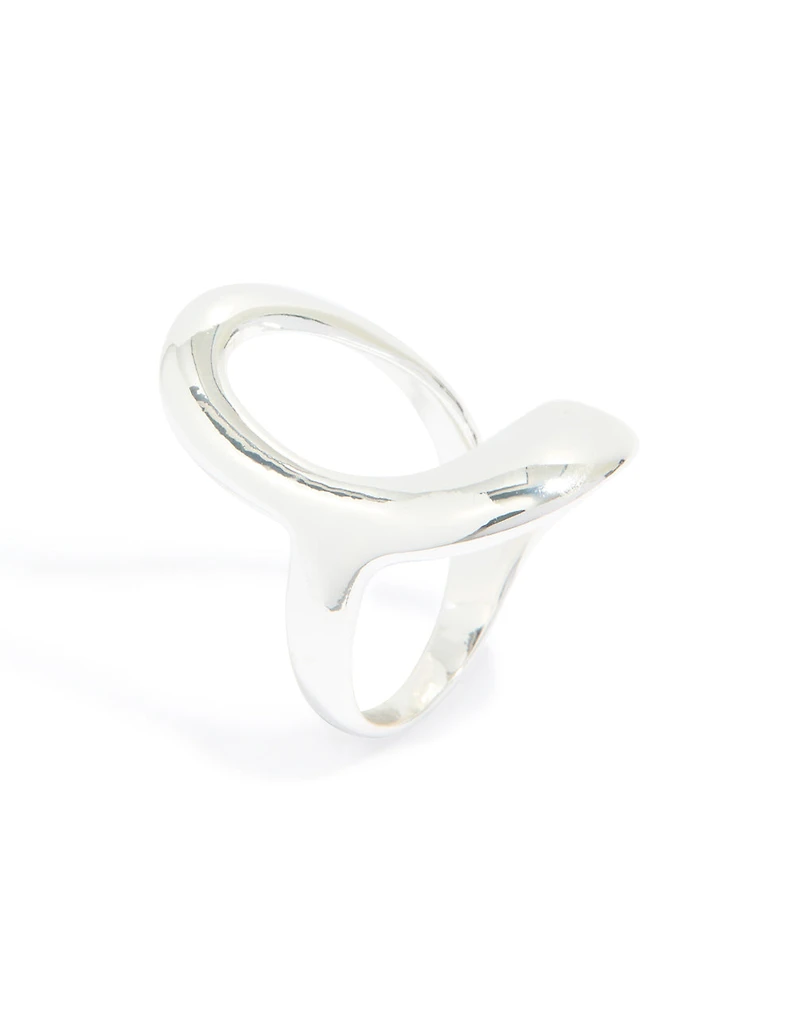 Silver Plated Open Triangle Ring