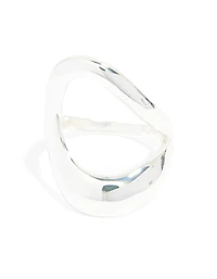 Silver Plated Open Triangle Ring