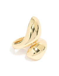 Gold Plated Oversized Twist Ring