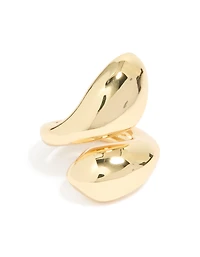 Gold Plated Oversized Twist Ring