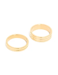 Anneaux d’empilement simples en acier inoxydable plaqués or imperméables