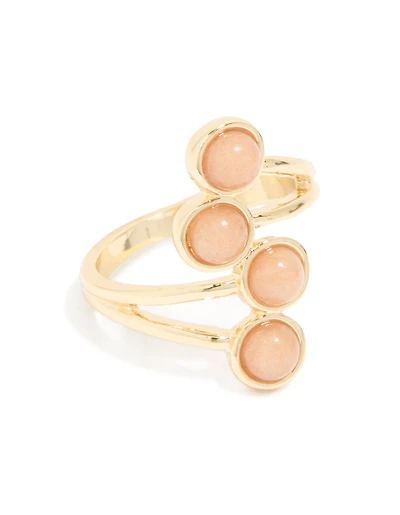 Bague de galets empilés plaqués or