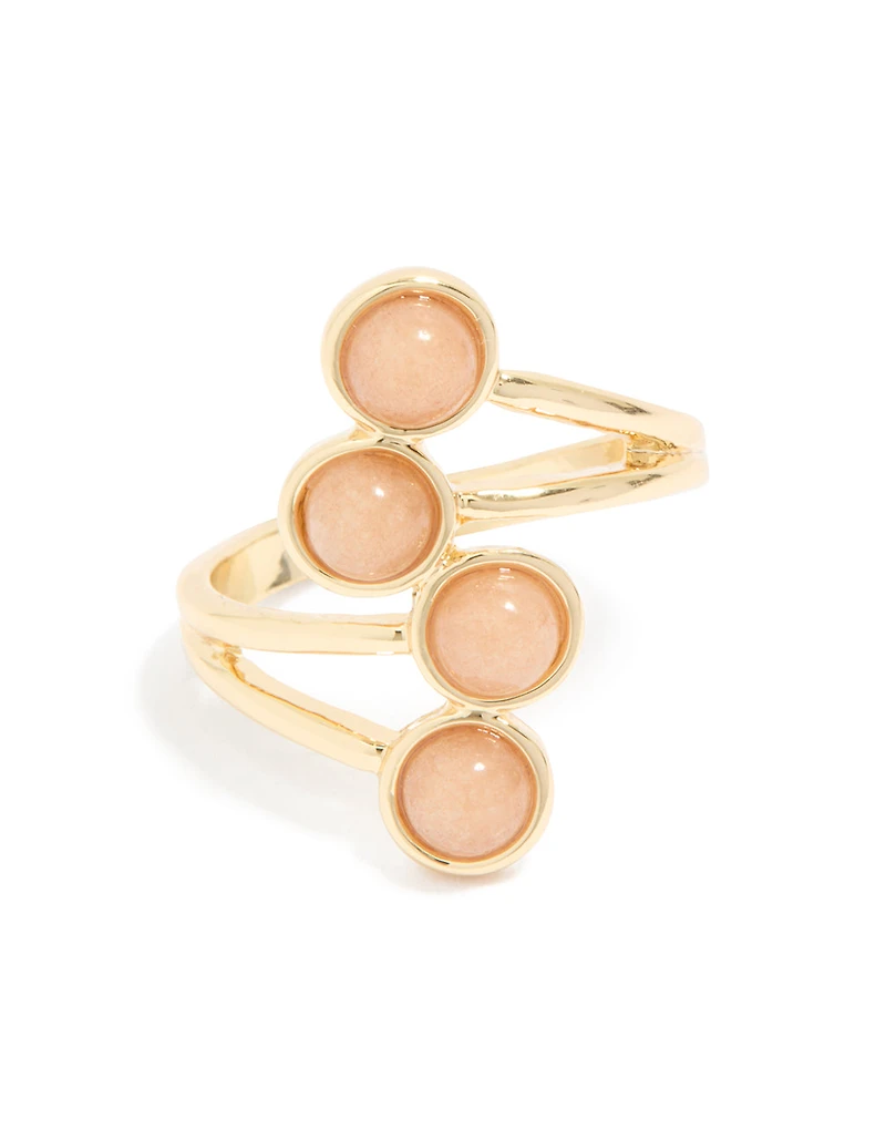 Bague de galets empilés plaqués or