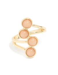 Bague de galets empilés plaqués or