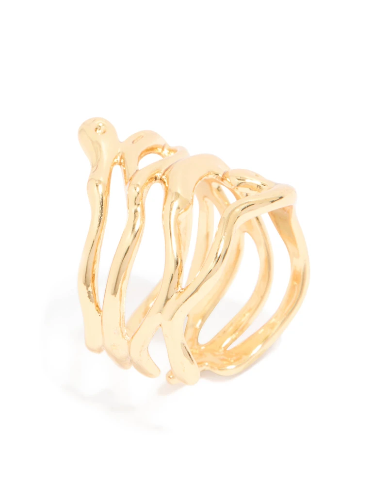 Anneau enveloppant plaqué or