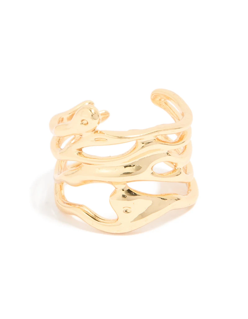 Anneau enveloppant plaqué or