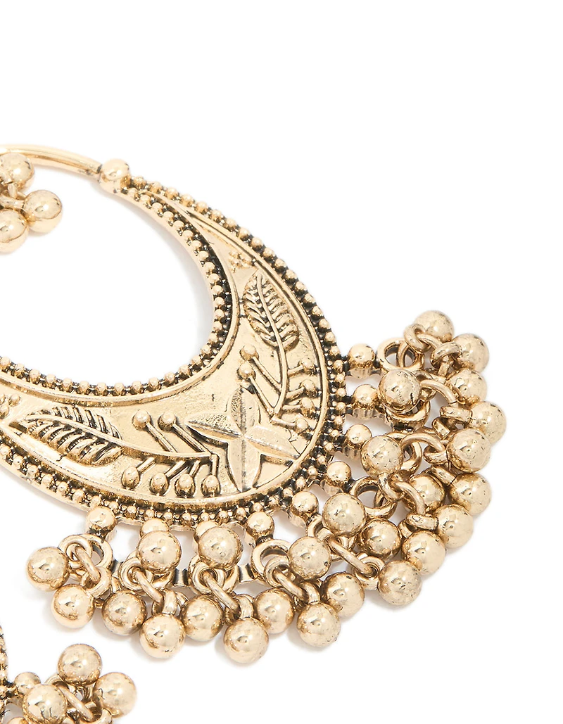 Antique Gold Statement Drop Earrings