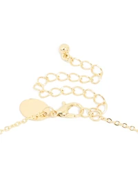 Gold Plated Cubic Zirconia Bubble Letter J Necklace