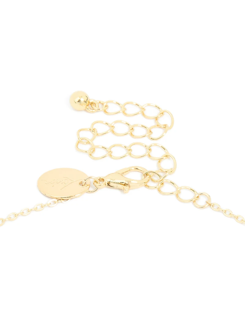 Gold Plated Cubic Zirconia Bubble Letter K Necklace