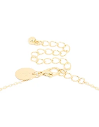 Gold Plated Cubic Zirconia Bubble Letter K Necklace