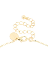 Gold Plated Cubic Zirconia Bubble Letter A Necklace