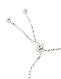 Silver Cubic Zirconia Statement Flower Toggle Bracelet