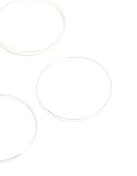 Silver Thick & Thin Bangles 4-Pack