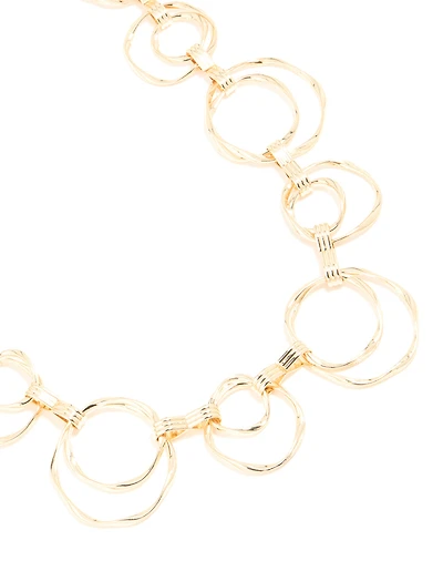 Gold Molten Double Link Belt