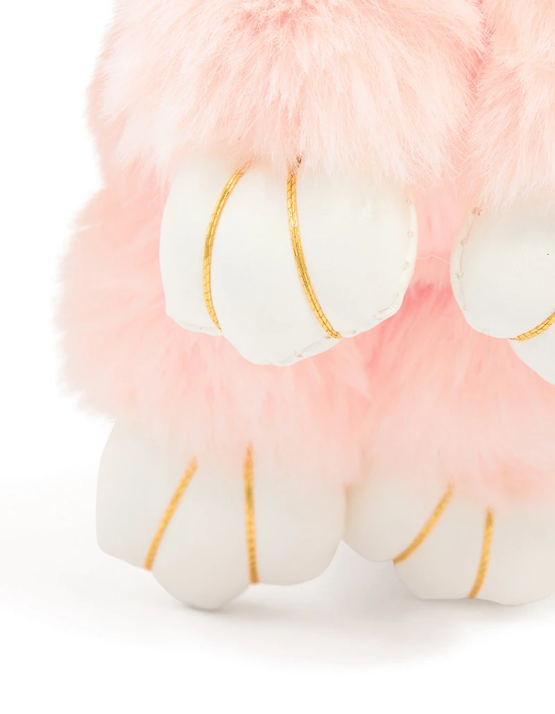 Pink Fabric Small Bunny Key Chain