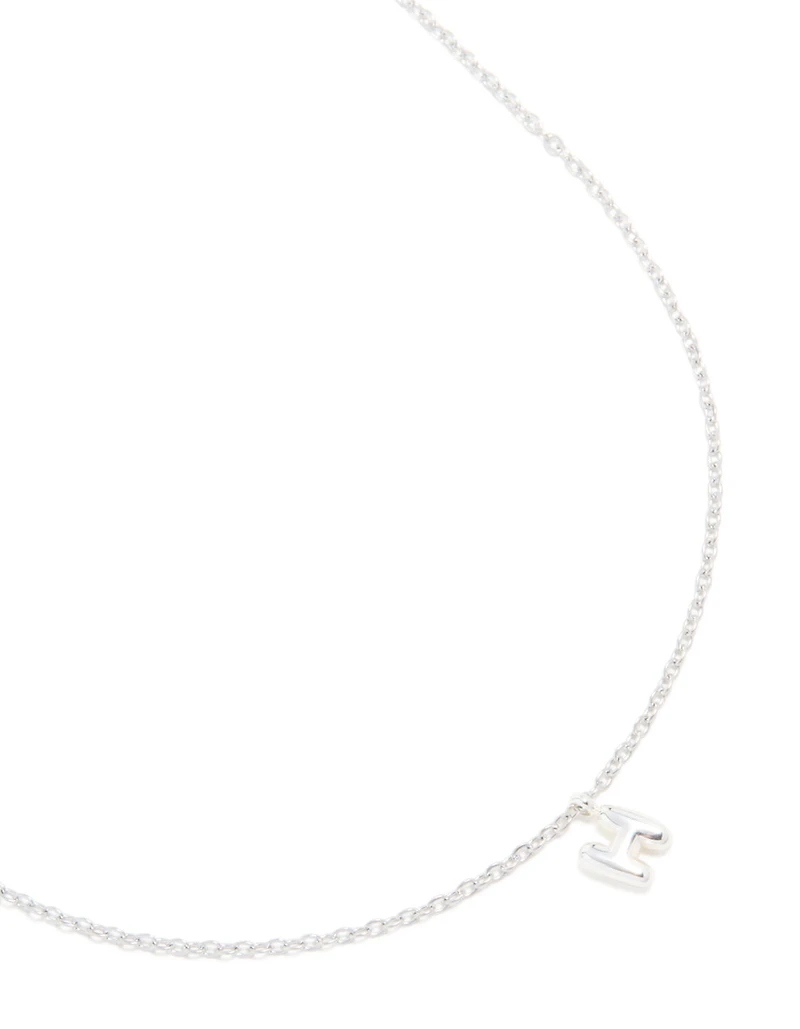 Collier mini bulles en acier inoxydable imperméable en forme de lettre H