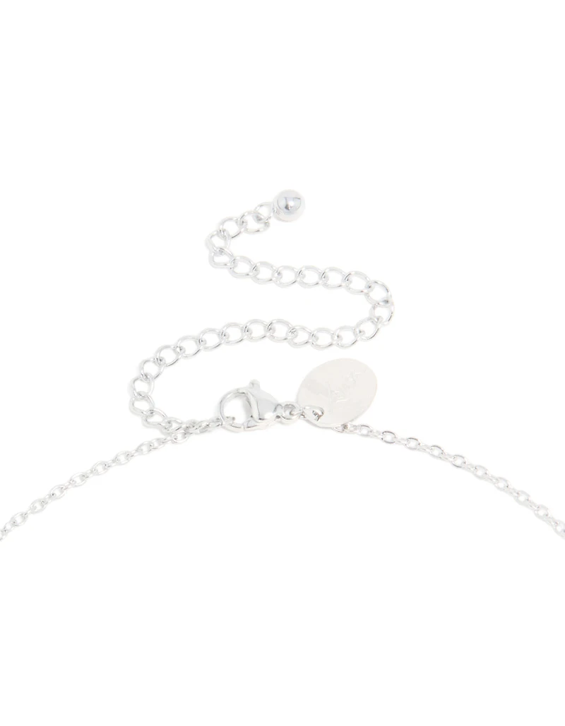 Collier mini bulles en acier inoxydable imperméable en forme de lettre H