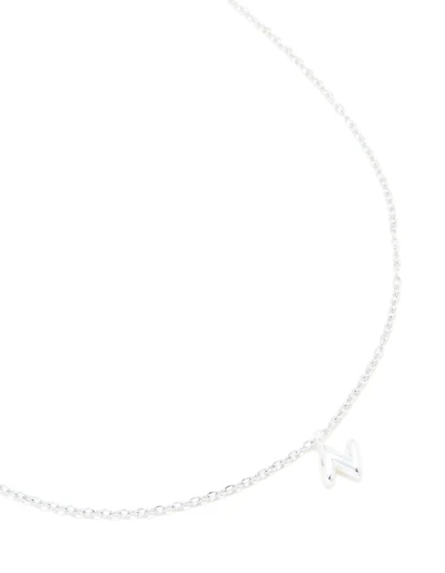 Collier mini Bulle Lettre N en acier inoxydable imperméable